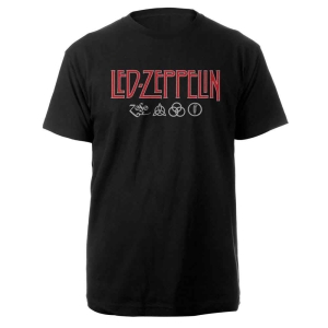 Led Zeppelin - Logo & Symbols Uni Bl ryhmässä MERCH / T-paita / Rockoff_Nya April24 @ Bengans Skivbutik AB (5535314r)