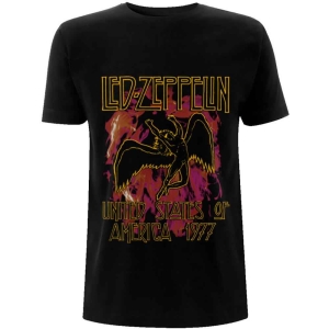 Led Zeppelin - Black Flames Uni Bl ryhmässä MERCH / T-paita / Rockoff_Nya April24 @ Bengans Skivbutik AB (5535322r)