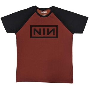 Nine Inch Nails - Classic Logo Uni Red/Bl Raglan: ryhmässä MERCH / T-paita / Rockoff_Nya April24 @ Bengans Skivbutik AB (5535338r)