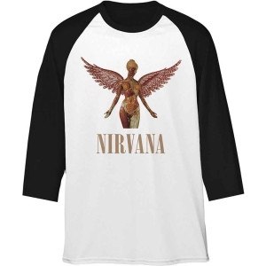 Nirvana - Triangle In Utero Uni Wht/Bl Raglan: ryhmässä MERCH / T-paita / Rockoff_Nya April24 @ Bengans Skivbutik AB (5535343r)