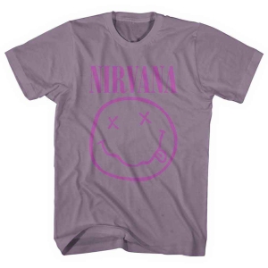 Nirvana - Purple Smiley Uni Pink ryhmässä MERCH / T-paita / Rockoff_Nya April24 @ Bengans Skivbutik AB (5535349r)