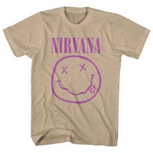 Nirvana - Purple Smiley Uni Sand ryhmässä MERCH / T-paita / Rockoff_Nya April24 @ Bengans Skivbutik AB (5535350r)