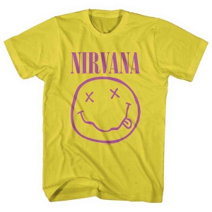 Nirvana - Purple Smiley Uni Yell ryhmässä MERCH / T-paita / Rockoff_Nya April24 @ Bengans Skivbutik AB (5535352r)