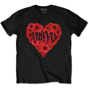 Nirvana - Poppy Heart Uni Bl ryhmässä MERCH / T-paita / Rockoff_Nya April24 @ Bengans Skivbutik AB (5535358r)