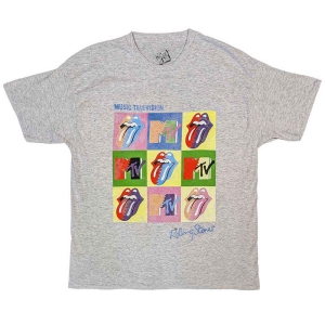 Mtv - Rolling Stones Warhol Squares Uni Grey ryhmässä MERCH / T-paita / Rockoff_Nya April24 @ Bengans Skivbutik AB (5535623r)