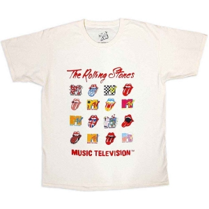 Mtv - Rolling Stones Logo Mashup Uni Natrl ryhmässä MERCH / T-paita / Rockoff_Nya April24 @ Bengans Skivbutik AB (5535624r)