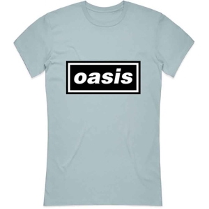 Oasis - Decca Logo Lady Lht Blue ryhmässä MERCH / T-paita / Rockoff_Nya April24 @ Bengans Skivbutik AB (5535636r)