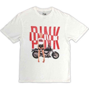 P!Nk - Motorbike Uni Wht ryhmässä MERCH / T-paita / Rockoff_Nya April24 @ Bengans Skivbutik AB (5535666r)