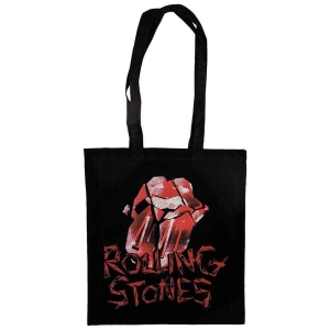 Rolling Stones - Hd Cracked Glass Tongue Bl Tote B ryhmässä MERCHANDISE / Merch / Pop-Rock @ Bengans Skivbutik AB (5535688)