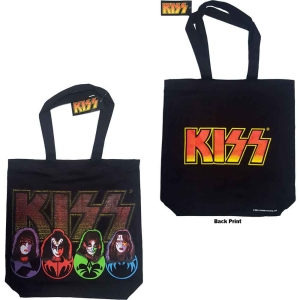 Kiss - Faces & Logo Cotton Tote B ryhmässä MERCHANDISE / Merch / Hårdrock @ Bengans Skivbutik AB (5535716)