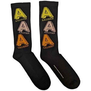 Aaliyah - Tricolor Logo Uni Bl Socks (Eu 40-45) ryhmässä MERCHANDISE / Merch / RnB-Soul @ Bengans Skivbutik AB (5536095)