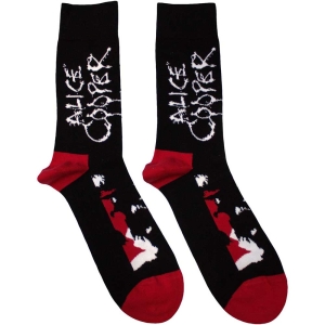 Alice Cooper - Face Uni Bl Socks (Eu 40-45) ryhmässä MERCHANDISE / Merch / Hårdrock @ Bengans Skivbutik AB (5536097)