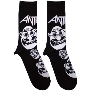 Anthrax - Faces B&W Uni Bl Socks (Eu 40-45) ryhmässä MERCHANDISE / Merch / Hårdrock @ Bengans Skivbutik AB (5536101)