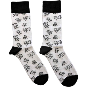 Biggie Smalls - Hand-Drawn Uni Wht Socks (Eu 40-45) ryhmässä MERCHANDISE / / @ Bengans Skivbutik AB (5536105)