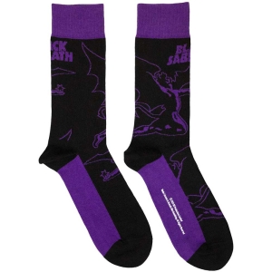 Black Sabbath - Logo & Demon Uni Bl Socks (Eu 40-45) ryhmässä MERCHANDISE / Merch / Hårdrock @ Bengans Skivbutik AB (5536107)