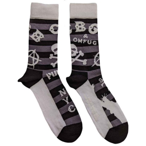 Cbgb - Logos Striped Uni Bl Socks (Eu 40-45) ryhmässä MERCHANDISE / Merch / Övrigt @ Bengans Skivbutik AB (5536110)