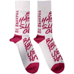 Ed Sheeran - Bad Habits Uni Wht Socks (Eu 40-45) ryhmässä MERCHANDISE / Merch / Pop-Rock @ Bengans Skivbutik AB (5536112)