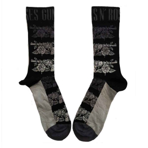 Guns N Roses - Monochrome Pistols Bl Socks (Eu 40-45) ryhmässä MERCHANDISE / / @ Bengans Skivbutik AB (5536118)
