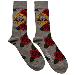 Guns N Roses - Bullet Roses Uni Grey Socks (Eu 40-45) ryhmässä MERCHANDISE / Merch / Hårdrock @ Bengans Skivbutik AB (5536119)