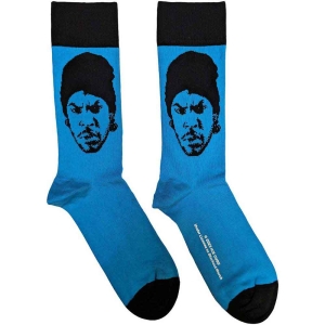 Ice Cube - Portrait Uni Blue Socks (Eu 40-45) ryhmässä MERCHANDISE / Merch / Hip Hop-Rap @ Bengans Skivbutik AB (5536123)