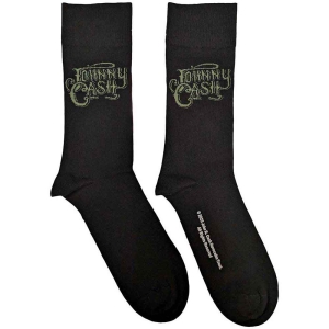 Johnny Cash - Text Logo Uni Bl Socks (Eu 40-45) ryhmässä MERCHANDISE / Merch / Country @ Bengans Skivbutik AB (5536132)