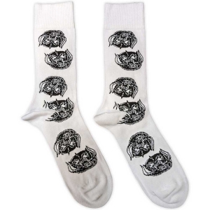 Motorhead - Warpig Repeat Uni Wht Socks (Eu 40-45) ryhmässä MERCHANDISE / Merch / Hårdrock @ Bengans Skivbutik AB (5536147)