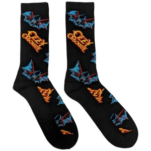 Ozzy Osbourne - Logos & Bats Uni Bl Socks (Eu 40-45) ryhmässä MERCHANDISE / Merch / Hårdrock @ Bengans Skivbutik AB (5536166)