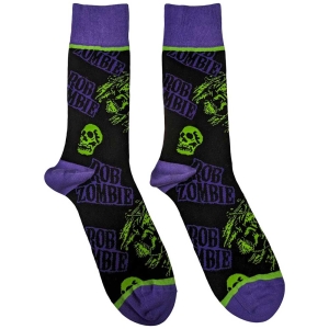 Rob Zombie - Skull Green/Purple Bl Socks (Eu 40-45) ryhmässä MERCHANDISE / Merch / Hårdrock @ Bengans Skivbutik AB (5536183)