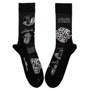 Rolling Stones - Mono Logos Uni Bl Socks (Eu 40-45) ryhmässä MERCHANDISE / / @ Bengans Skivbutik AB (5536192)
