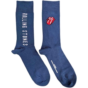 Rolling Stones - Vertical Tongue Uni Blue Socks (Eu 40-45 ryhmässä MERCHANDISE / Merch / Pop-Rock @ Bengans Skivbutik AB (5536194)