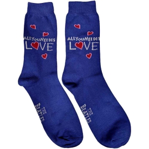 The Beatles - All You Need.. Uni Blue Socks (Eu 40-45) ryhmässä MERCHANDISE / Merch / Pop-Rock @ Bengans Skivbutik AB (5536208)