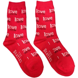 The Beatles - Love Me Do Uni Red Socks (Eu 40-45) ryhmässä MERCHANDISE / Merch / Pop-Rock @ Bengans Skivbutik AB (5536214)