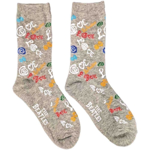 The Beatles - Love Uni Grey Socks (Eu 40-45) ryhmässä MERCHANDISE / Merch / Pop-Rock @ Bengans Skivbutik AB (5536218)