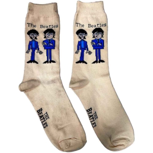 The Beatles - Cartoon Uni Cream Socks (Eu 40-45) ryhmässä MERCHANDISE / Merch / Pop-Rock @ Bengans Skivbutik AB (5536223)