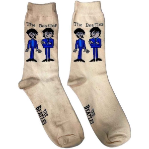 The Beatles - Cartoon Lady Cream Socks (Eu 37-41) ryhmässä MERCHANDISE / Merch / Pop-Rock @ Bengans Skivbutik AB (5536224)