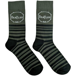 The Beatles - Drum & Stripes Uni Green Socks (Eu 39-45 ryhmässä MERCHANDISE / Merch / Pop-Rock @ Bengans Skivbutik AB (5536245)