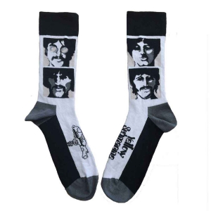 The Beatles - Sea Of..Faces Mono Wht Socks  (Eu 40-45 ryhmässä MERCHANDISE / Merch / Pop-Rock @ Bengans Skivbutik AB (5536251)