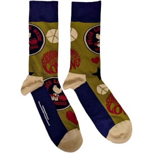 Woodstock - Peace-Love-Mu.. Green Socks (Eu 40-45) ryhmässä MERCHANDISE / Merch / Pop-Rock @ Bengans Skivbutik AB (5536260)