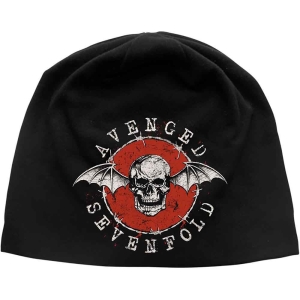 Avenged Sevenfold - Distressed Bat Jd Print Beanie H ryhmässä MERCHANDISE @ Bengans Skivbutik AB (5536359)