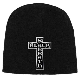 Black Sabbath - Cross Logo Beanie H ryhmässä MERCHANDISE @ Bengans Skivbutik AB (5536362)