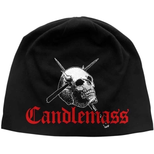 Candlemass - Skull & Logo Jd Print Beanie H ryhmässä MERCHANDISE @ Bengans Skivbutik AB (5536372)