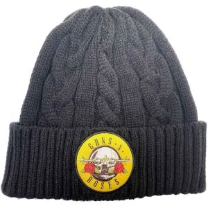 Guns N Roses - Circle Logo Bl Cable-Knit Bean ryhmässä MERCHANDISE @ Bengans Skivbutik AB (5536452)