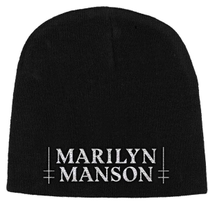 Marilyn Manson - Logo Beanie Ha ryhmässä MERCHANDISE @ Bengans Skivbutik AB (5536472)