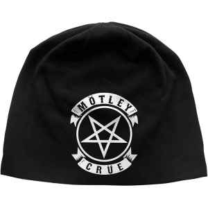 Motley Crue - Pentagram Jd Print Beanie H ryhmässä MERCHANDISE @ Bengans Skivbutik AB (5536483)