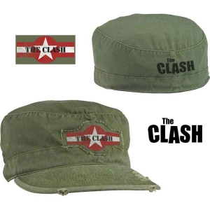 The Clash - Star Logo Military Green Military Cap: ryhmässä MERCHANDISE @ Bengans Skivbutik AB (5536613)