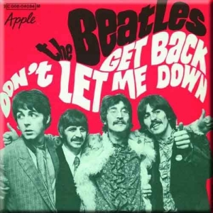 The Beatles - Get Back/Dont Let Me Down Red Magn ryhmässä MERCHANDISE / Merch / Pop-Rock @ Bengans Skivbutik AB (5536708)