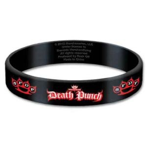 Five Finger Death Punch - Logo Gum Wristband ryhmässä MERCHANDISE / Merch / Hårdrock @ Bengans Skivbutik AB (5536780)