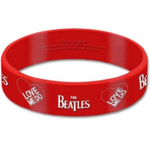 The Beatles - Love Me Do Red Gum Wristband ryhmässä MERCHANDISE @ Bengans Skivbutik AB (5536804)