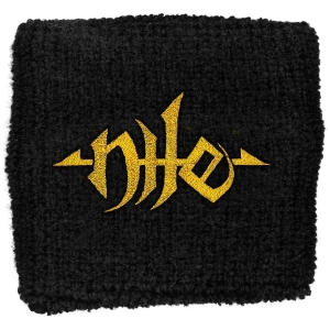 Nile - Gold Logo Embroidered Wristband Sweat ryhmässä MERCHANDISE @ Bengans Skivbutik AB (5536845)