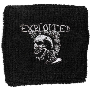 The Exploited - Mohican Skull Embroidered Wristba ryhmässä MERCHANDISE @ Bengans Skivbutik AB (5536850)